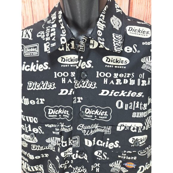 Dickies Men's Black Graphic Short Sleeve Shirt Small - Picture 3 of 8